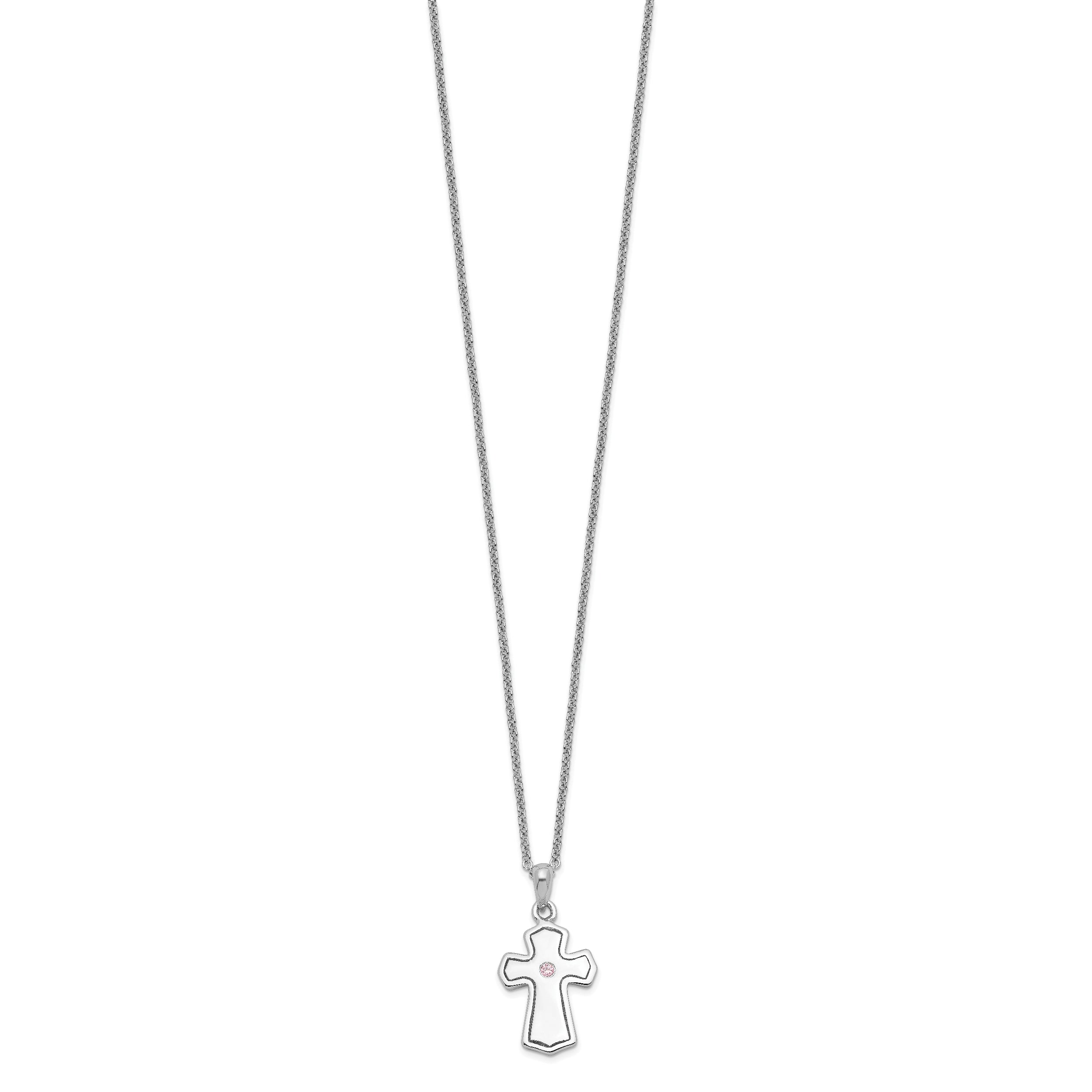 Sophia Jewelers Sterling Silver CZ Child of God Necklace Gift Ready
