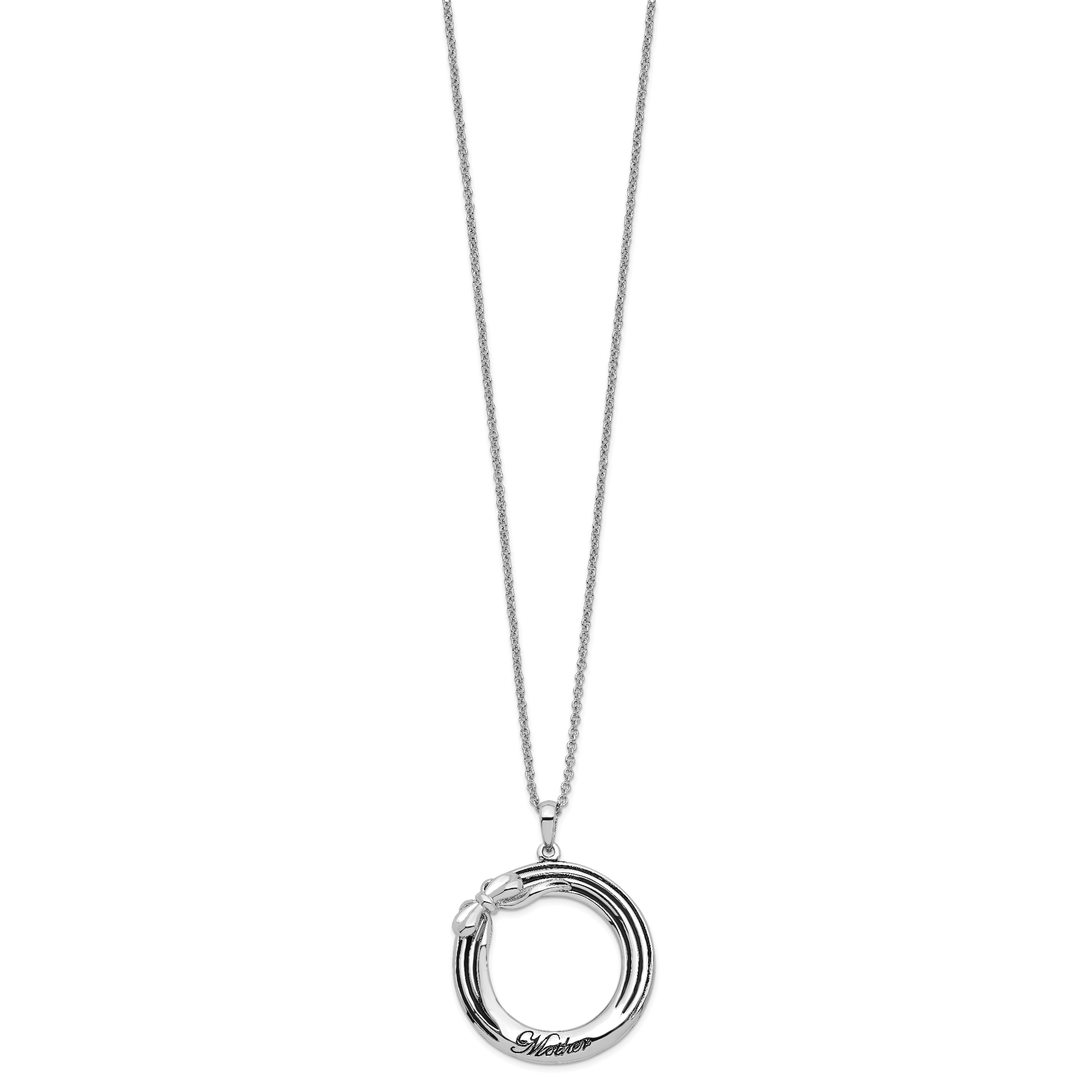 Sentimental Expressions Sterling Silver Rhodium-plated Antiqued My Mother, My Gift 18in. Necklace Secondary image