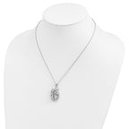 Sentimental Expressions Sterling Silver Rhodium-plated CZ Family of 5 Gathering 18in. Necklace