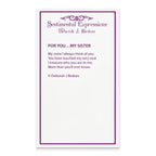 Sentimental Expressions Sterling Silver Rhodium-plated Antiqued For You My Sister 18in. Necklace
