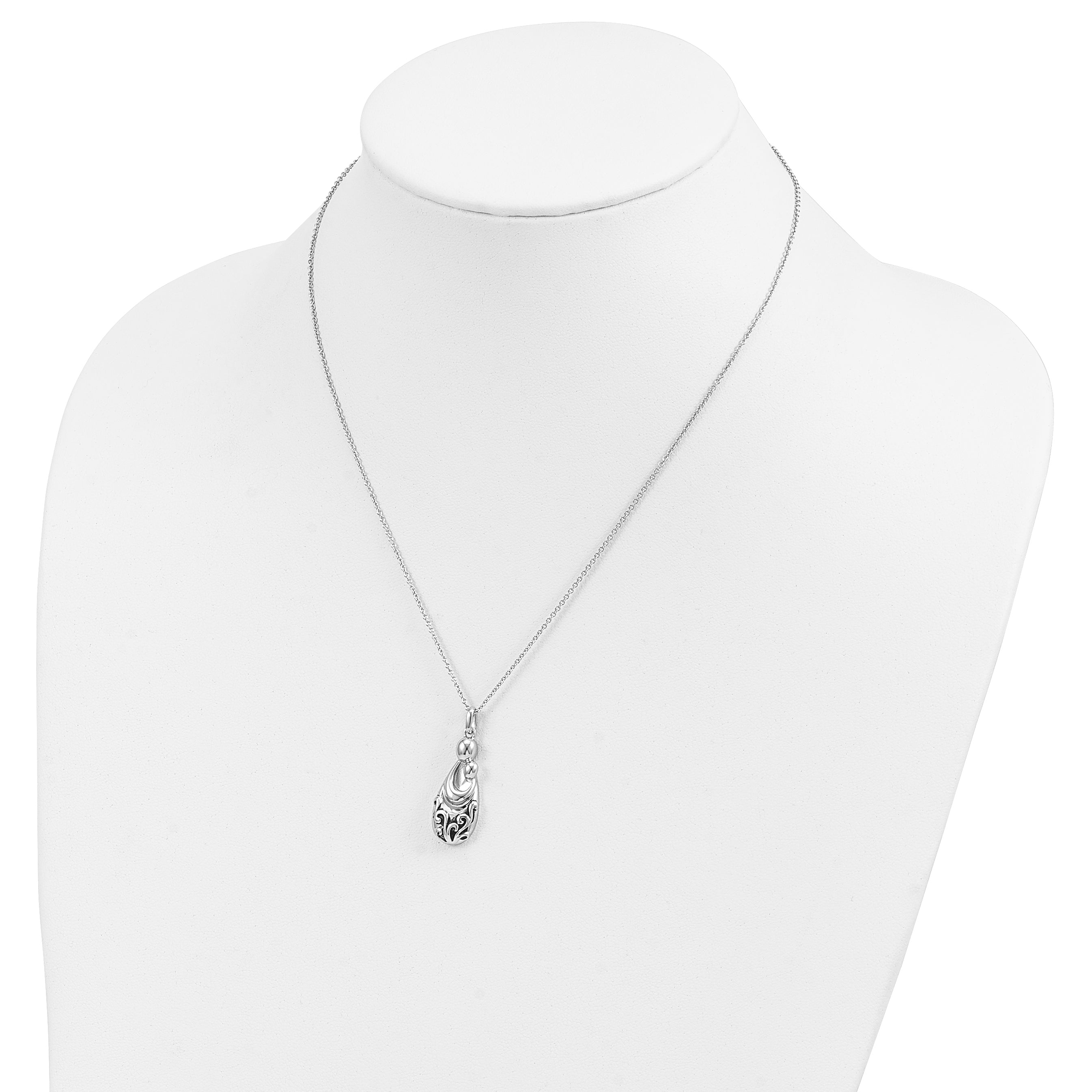 Sentimental Expressions Sterling Silver Rhodium-plated Mother's Pride and Joy 18in. Necklace