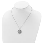 Sentimental Expressions Sterling Silver Rhodium-plated CZ Antiqued Do Not Let Anyone Dull 18in. Necklace
