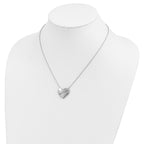 Sentimental Expressions Sterling Silver Rhodium-plated Antiqued I Love You More 18in. Necklace