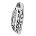 Sentimental Expressions Sterling Silver Rhodium-plated CZ Antiqued Mother Of the Bride 18in. Necklace