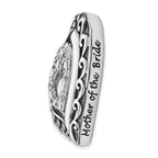 Sentimental Expressions Sterling Silver Rhodium-plated CZ Antiqued Mother Of the Bride 18in. Necklace