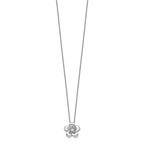 Sentimental Expressions Sterling Silver Rhodium-plated CZ Be A Blessing 14in. Necklace with 2in. ext