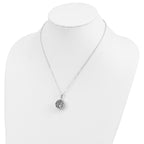 Sentimental Expressions Sterling Silver  Antiqued In My Heart Ash Holder 18 Inch Necklace