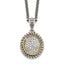 Shey Couture Sterling Silver with 14K Accent 18 Inch Antiqued Diamond Necklace