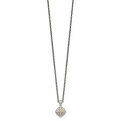 Shey Couture Sterling Silver with 14K Accent 18 Inch Diamond Necklace