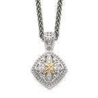 Shey Couture Sterling Silver with 14K Accent 18 Inch Diamond Necklace