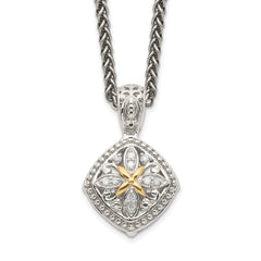 Shey Couture Sterling Silver with 14K Accent 18 Inch Diamond Necklace