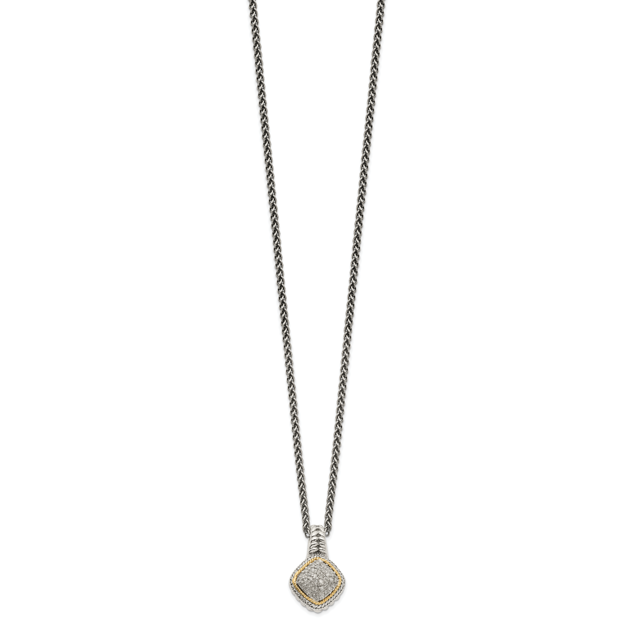 Shey Couture Sterling Silver with 14K Accent 18 Inch Diamond Necklace Secondary image