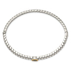 Sophia Jewelers Sterling Silver 14K Gold Peridot Bangle with Hinged Design