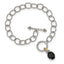 Shey Couture Sterling Silver Rhodium-plated with 14K Accent 7.5 Inch Black Onyx Toggle Bracelet
