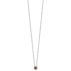 Shey Couture Sterling Silver with 14K Accent 18 Inch Antiqued Cushion Amethyst Necklace