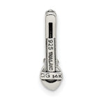 Shey Couture Sterling Silver Antiqued with 14k Accent Polished White Topaz Chain Slide Pendant