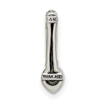 Shey Couture Sterling Silver Antiqued with 14k Accent Polished Pink Tourmaline Chain Slide Pendant