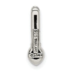 Shey Couture Sterling Silver Antiqued with 14k Accent Polished Created Emerald Chain Slide Pendant