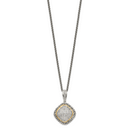 Shey Couture Sterling Silver with 14K Accent 18 Inch Antiqued Diamond Necklace