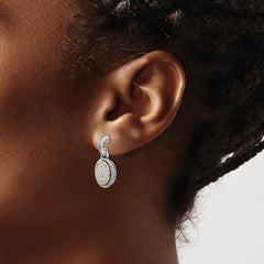 Shey Couture Sterling Silver Diamond Dangle Earrings with 14K Gold Accent