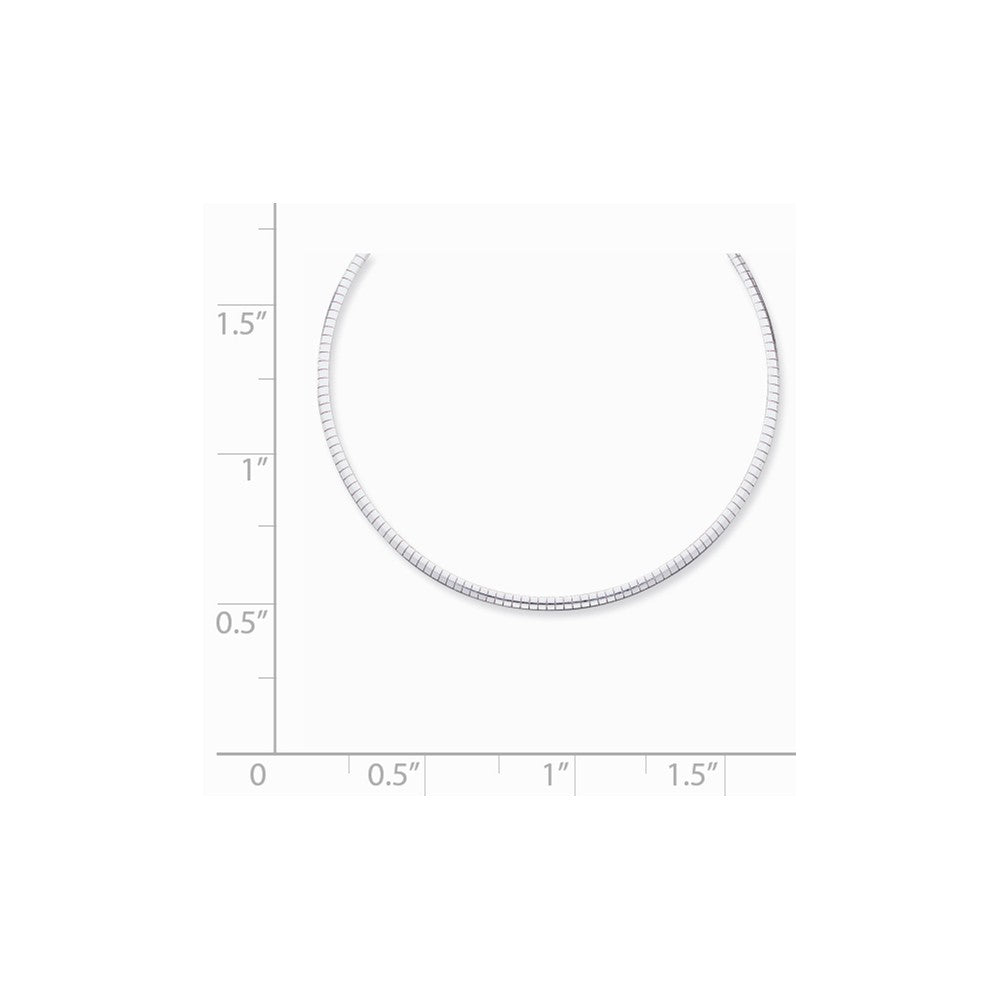 Sophia Jewelers 925 Sterling Silver Omega Necklace with Polished Semi-Solid Finish Secondary image
