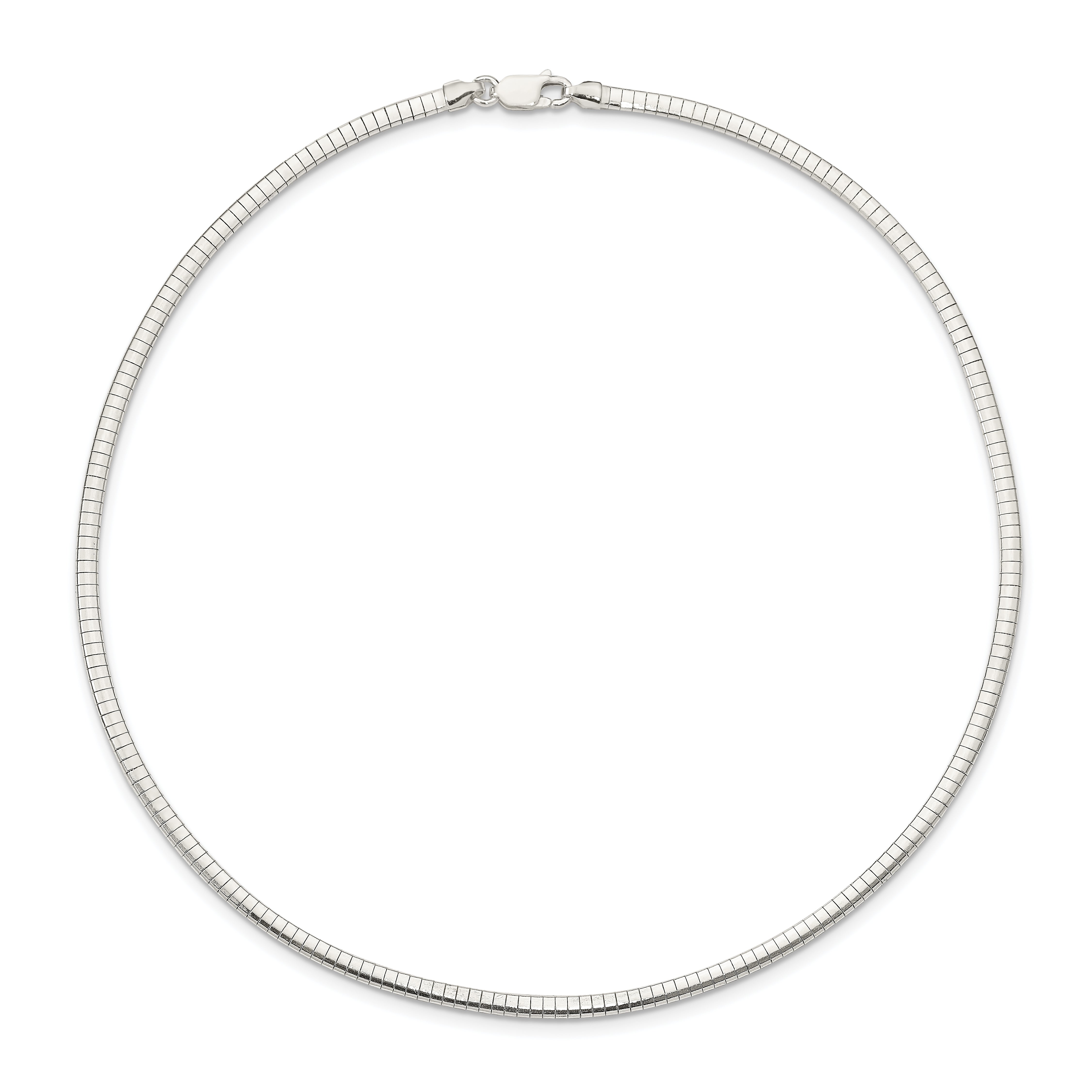 Sophia Jewelers Elegant 925 Sterling Silver Omega Necklace Polished Finish