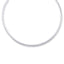 Sophia Jewelers 925 Sterling Silver Omega Necklace with Polished Semi-Solid Finish