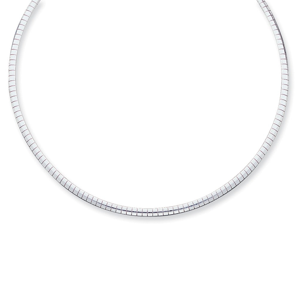 Sophia Jewelers 925 Sterling Silver Omega Necklace with Polished Semi-Solid Finish