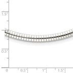 Sterling Silver 925 Omega Necklace, 18 Inch, 4mm Width, Polished Finish, Lobster Clasp