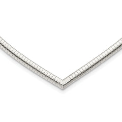 Sterling Silver 4mm Cubetto V-shaped Necklace