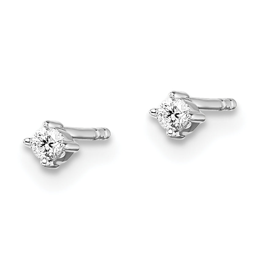 Sophia Jewelers 925 Sterling Silver Diamond Stud Earrings with Rhodium Polish Secondary image