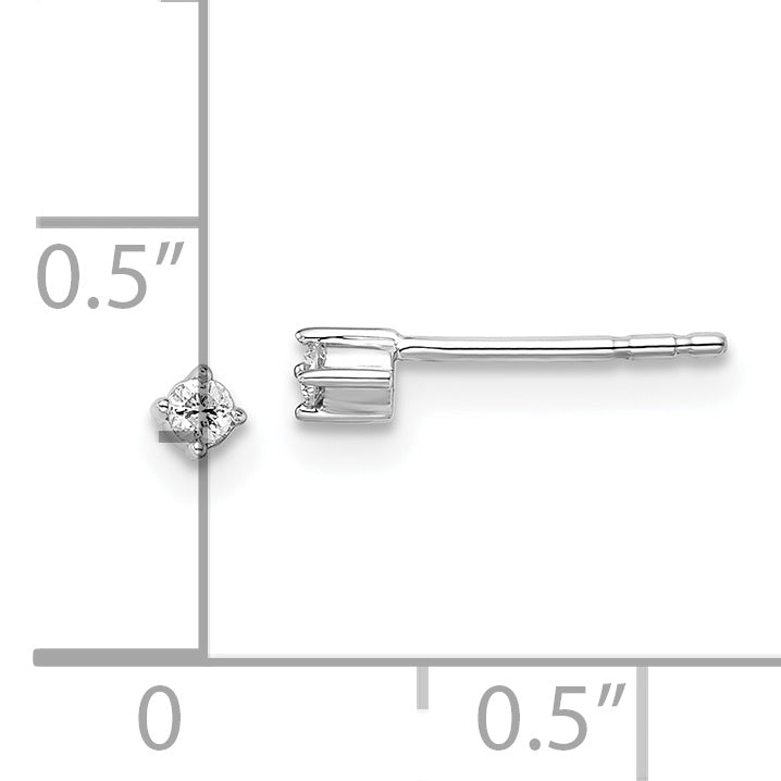 Sophia Jewelers 925 Sterling Silver Diamond Stud Earrings with Rhodium Polish