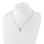 White Ice Sterling Silver Diamond Necklace with Rhodium Polished Finish