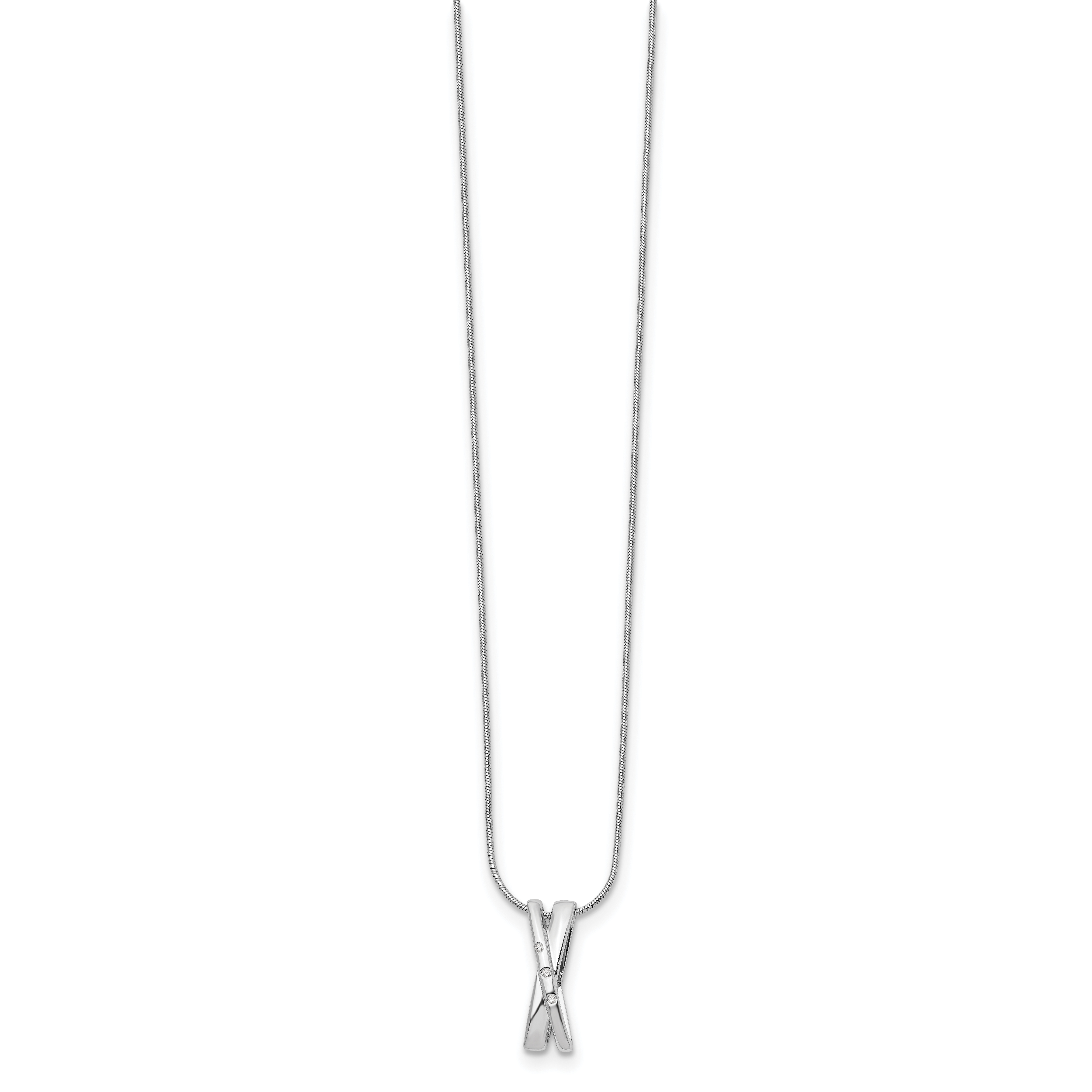 Sophia Jewelers White Ice Sterling Silver Diamond Accent Necklace Secondary image