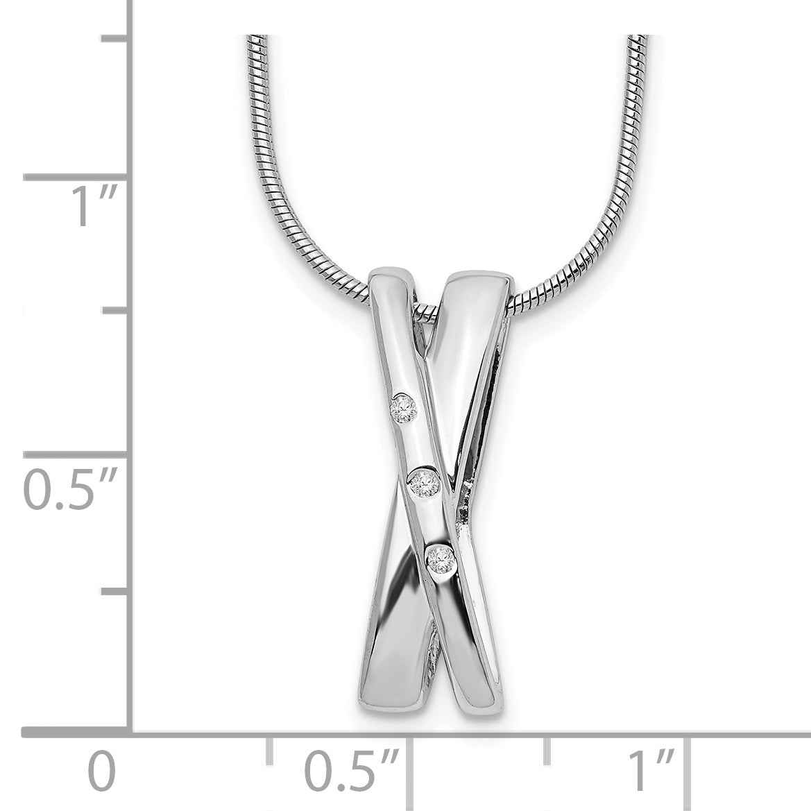 Sophia Jewelers White Ice Sterling Silver Diamond Accent Necklace