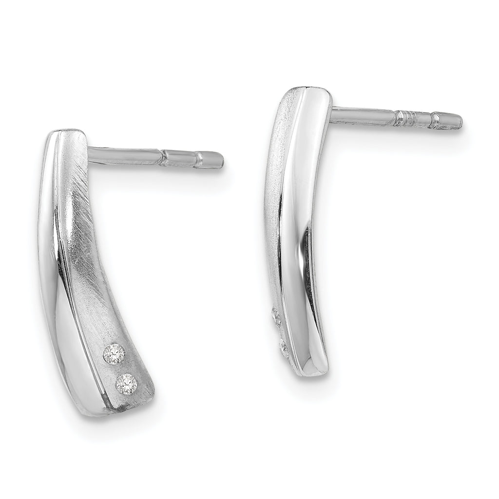 Sophia Jewelers Sterling Silver Diamond Drop Earrings Gift Ready