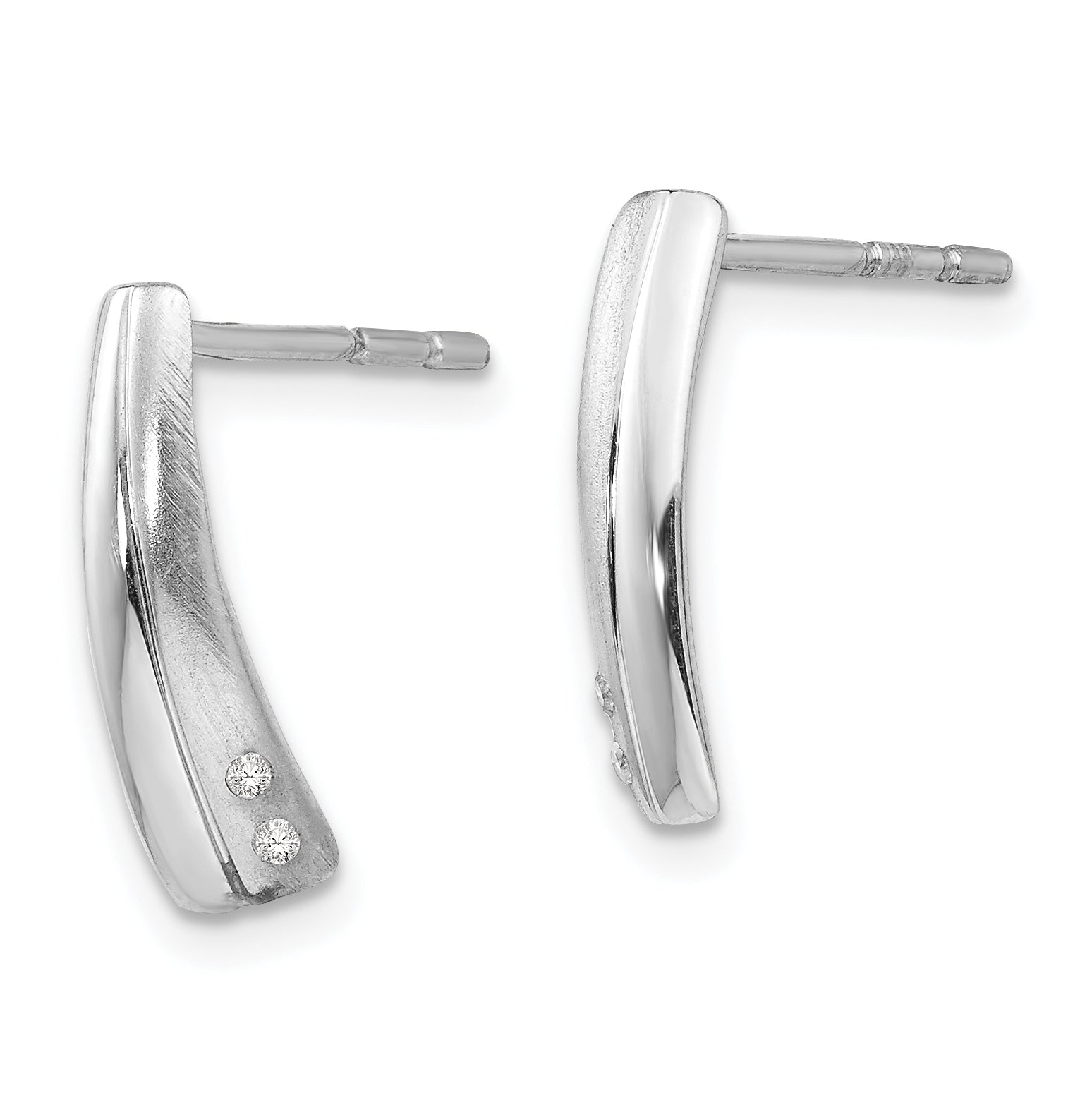 Sophia Jewelers Sterling Silver Diamond Drop Earrings Gift Ready