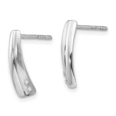 Sophia Jewelers Sterling Silver Diamond Drop Earrings Gift Ready