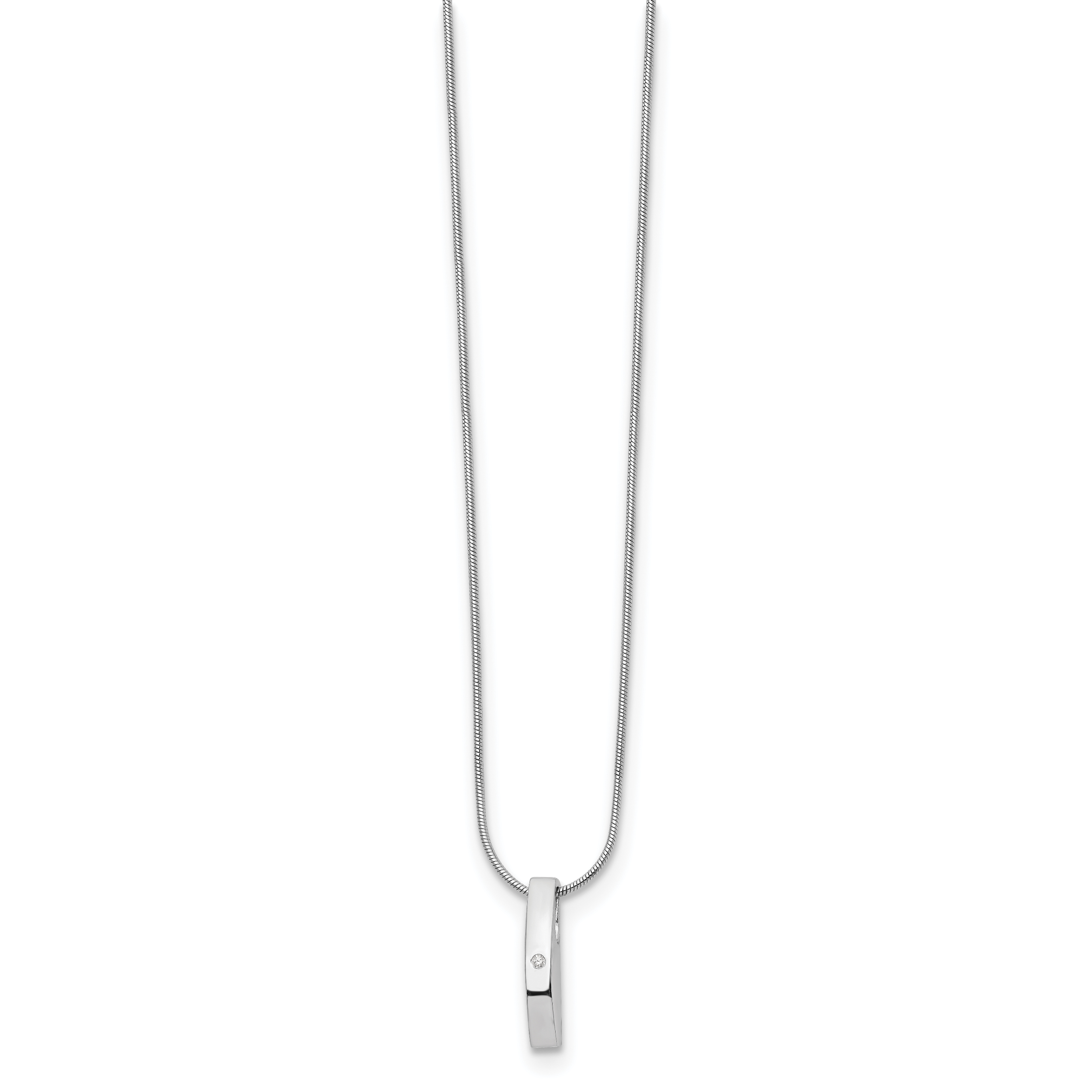 Sophia Jewelers White Ice Sterling Silver Diamond Necklace with Extender Secondary image
