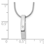 Sophia Jewelers White Ice Sterling Silver Diamond Necklace with Extender
