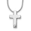 White Ice Sterling Silver Rhodium-plated 18 Inch Diamond Cross Necklace with 2 Inch Extender