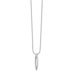 Sophia Jewelers Sterling Silver Diamond Necklace with 2 Inch Extender