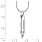 Sophia Jewelers Sterling Silver Diamond Necklace with 2 Inch Extender