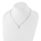 Sophia Jewelers White Ice 925 Sterling Silver Diamond Pendant Necklace