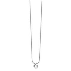 Sophia Jewelers White Ice 925 Sterling Silver Diamond Teardrop Necklace Gift Ready