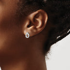 Sophia Jewelers Sterling Silver Diamond Teardrop Earrings Gift Ready