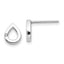 White Ice Sterling Silver Rhodium-plated Diamond Teardrop Post Earrings