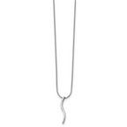 Sophia Jewelers White Ice Sterling Silver Diamond Necklace with Extender