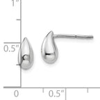 White Ice Sterling Silver Diamond Teardrop Earrings with Rhodium Polished Finish