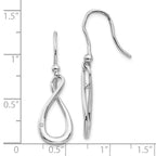 Sophia Jewelers Sterling Silver Diamond Dangle Earrings with Rhodium Finish